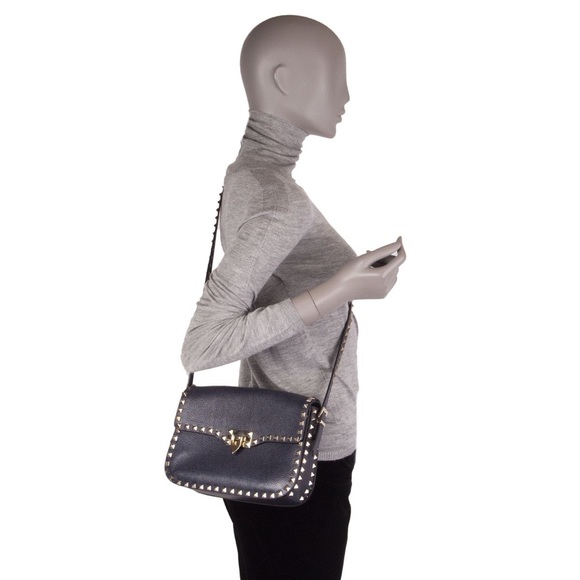 Valentino Rockstud Flip Lock Flap Medium Bag - Picture 5 of 5